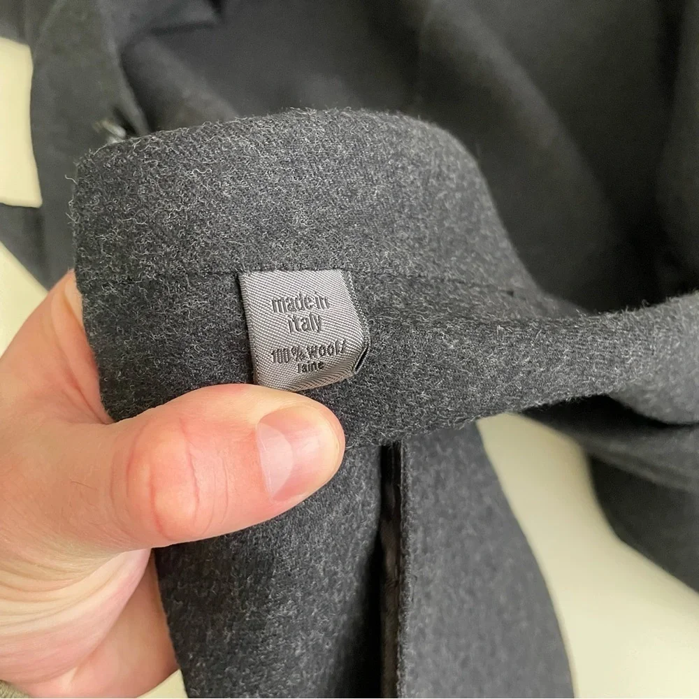 John Varvatos Men’s Wool Unstructured Blazer Coat Gray Size Large Made in Italy